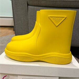 Prada | Shoes | Prada Calzature Donna Black Patent Rain Boots
